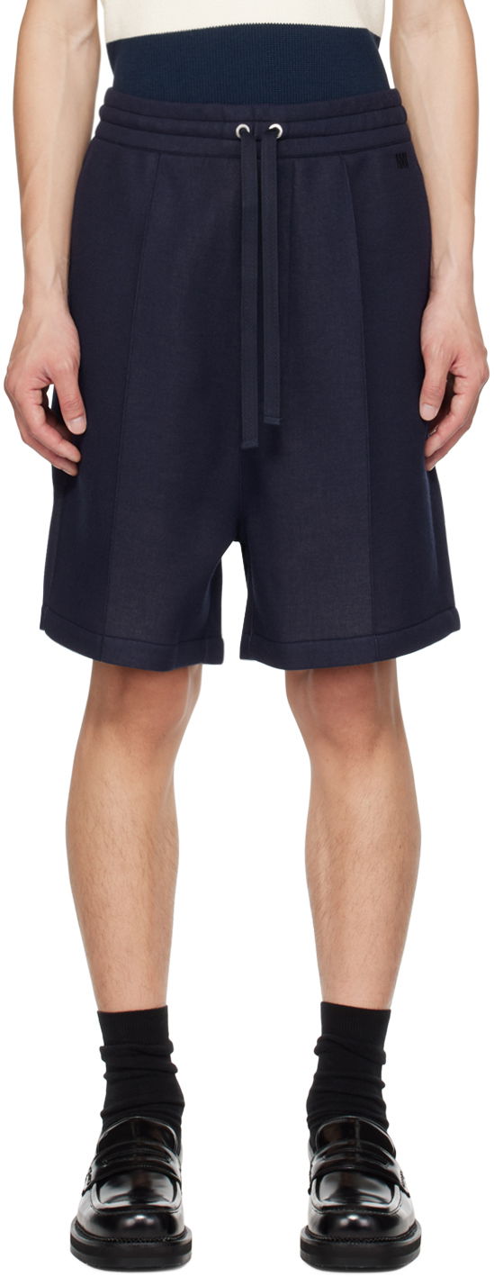 Kratke hlače AMI Pinched Seam Shorts Tamnoplava | HSO615.750, 0