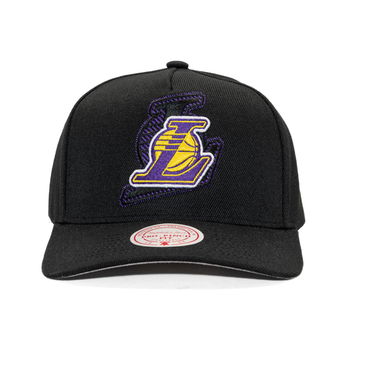Kapa Mitchell & Ness NBA Los Angeles Lakers Tilted Pro Snapback Cap Crna | HP12813-LALBLCK, 1