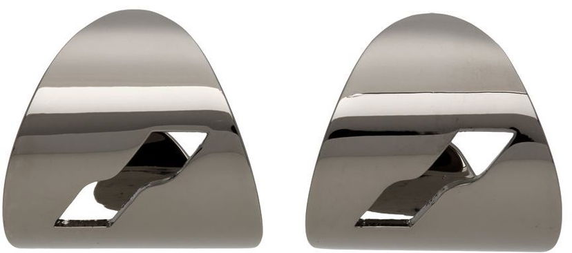 Naušnice We11done Logo Motif Earrings Metalik | WD-AJ1-22-707-U-DG