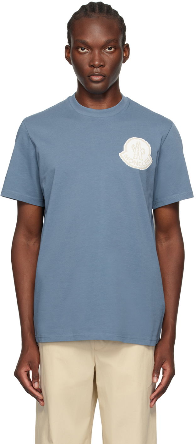 Majica kratkih rukava Moncler Blue Logo T-Shirt Plava | J20918C0000483927