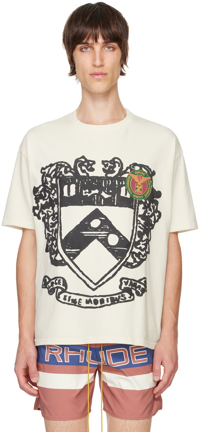 Majica kratkih rukava Rhude Crest Graphic T-Shirt Bijela | RHFW24TT20012