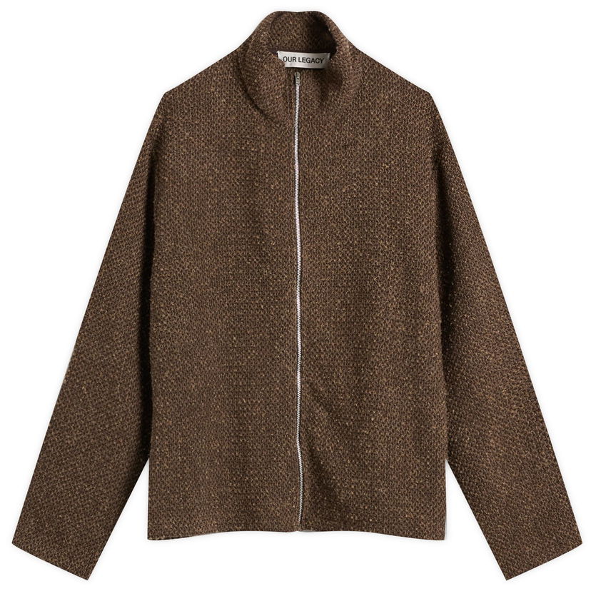 Dukserice OUR LEGACY Shrunken Full Zip Polo Smeđa | M4256SBS