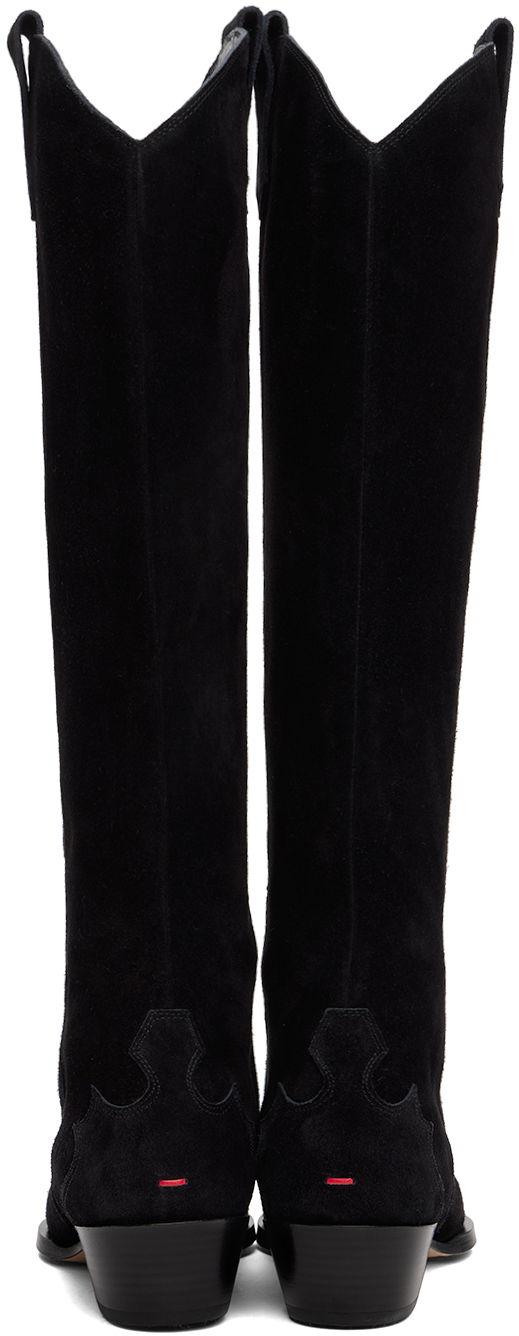 Odjeća Aeyde Aeyde Aruna Suede Cowboy Tall Boots Crna | A11-KB-ARUP40CH-223-800-022, 1