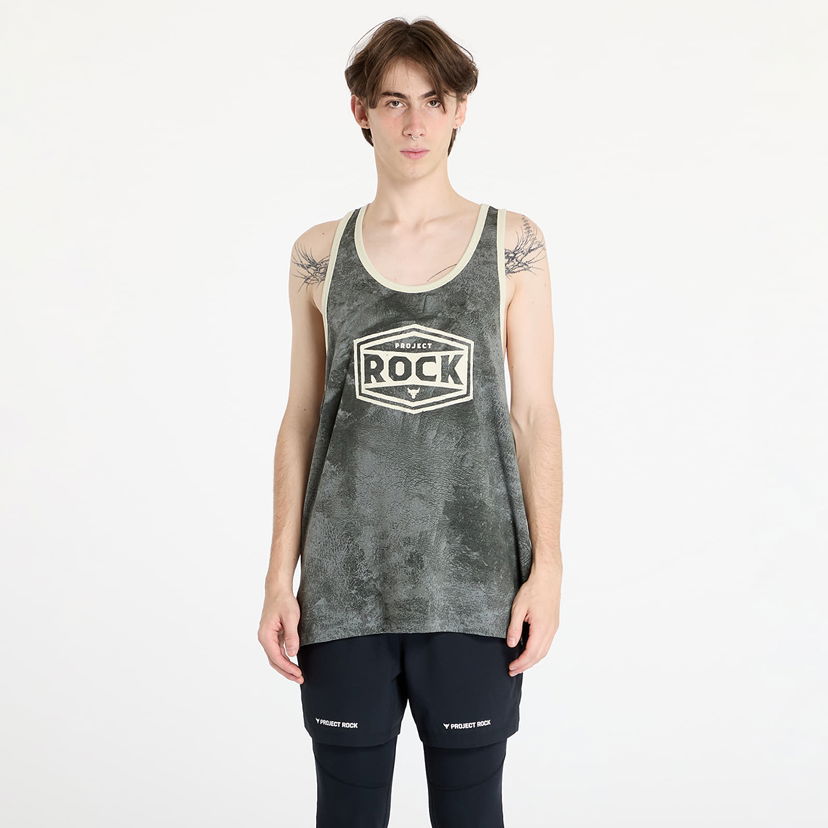 Majica bez rukava Under Armour Project Rock Racer Tank Tools Top Clay Green/ Silt Zelena | 1386915-709