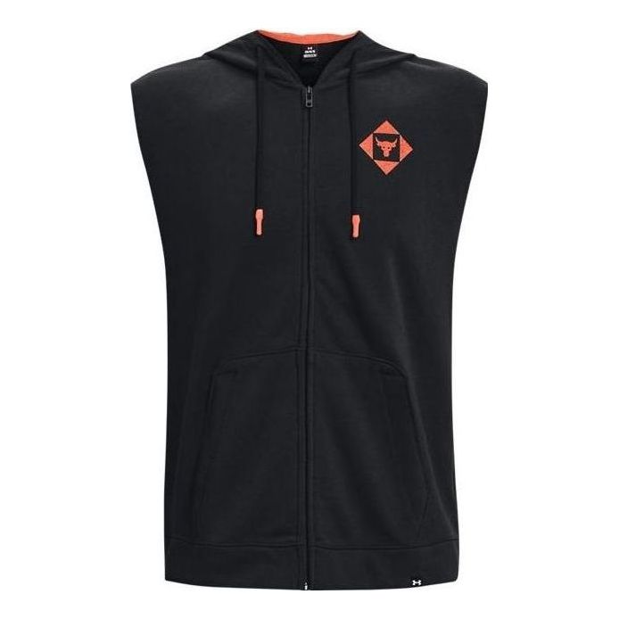 Dukserice Under Armour Project Rock Men's Sleeveless Training Hoodie Crna | 1377434-001