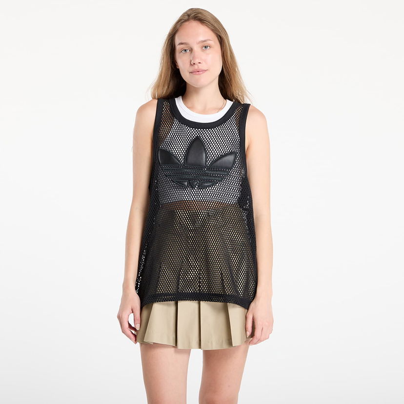 Majica bez rukava adidas Originals Jeremy Scott Mesh Tank Top Crna | JY2020