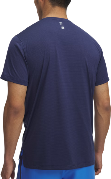 Majica kratkih rukava Under Armour LAUNCH Striped Short Sleeve T-Shirt Tamnoplava | 1382582-403, 2