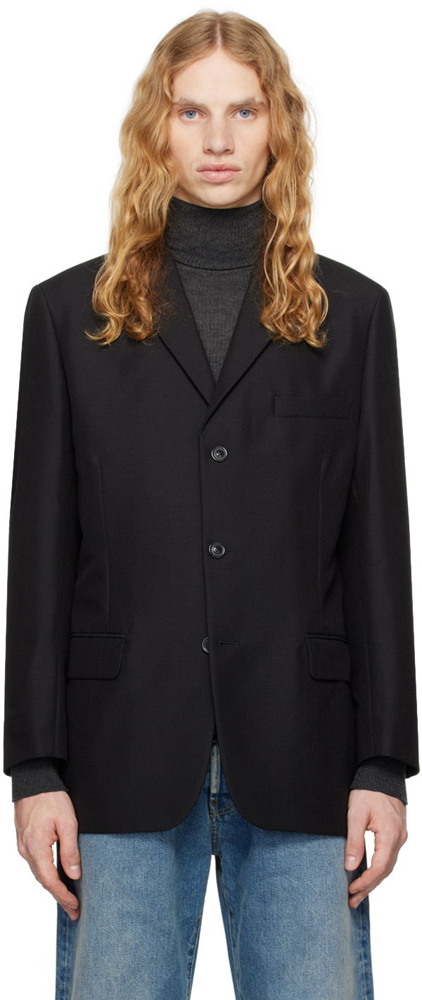 Jakna Maison Margiela Single-Breasted Blazer Crna | S50BN0528 S49892