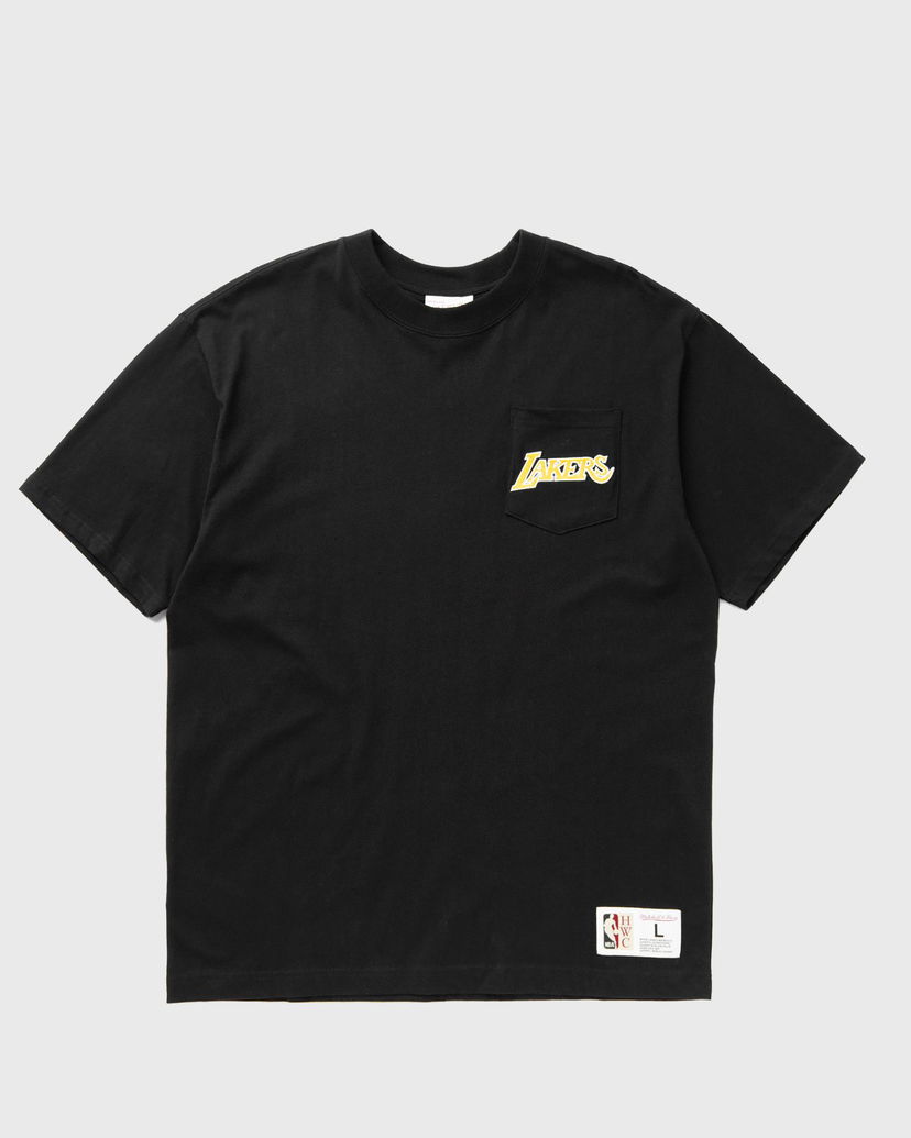 Majica kratkih rukava Mitchell & Ness Mitchell & Ness Los Angeles Lakers Vintage Logo Pocket T-Shirt Crna | FC9252-LALBLCK
