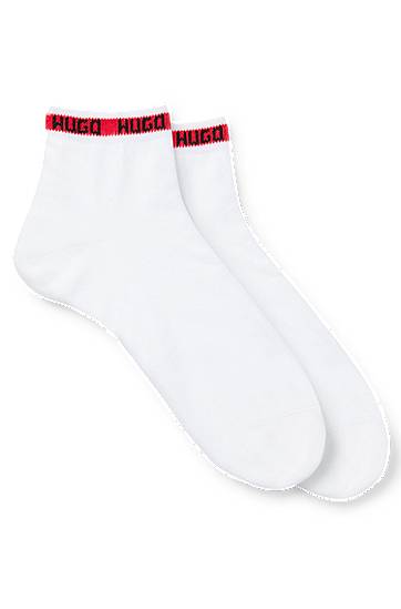 Čarape BOSS Two-pack short-length socks with logo tape Bijela | 50516390, 0