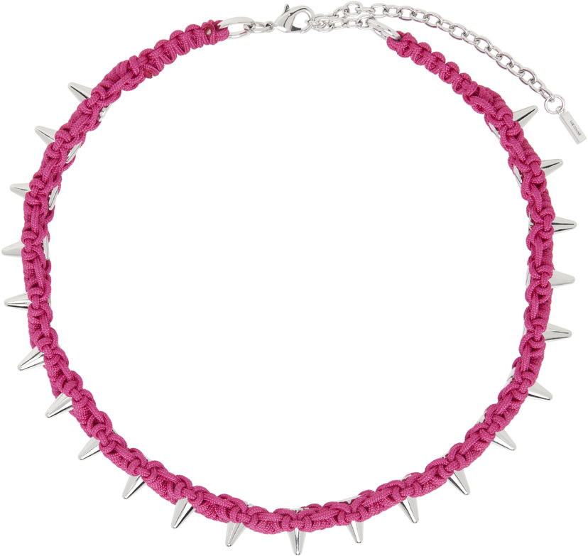 Ogrlica We11done We11done Handmade Studded Noeud Choker Ružičasta | WD-AJ0-25-600-U-PK