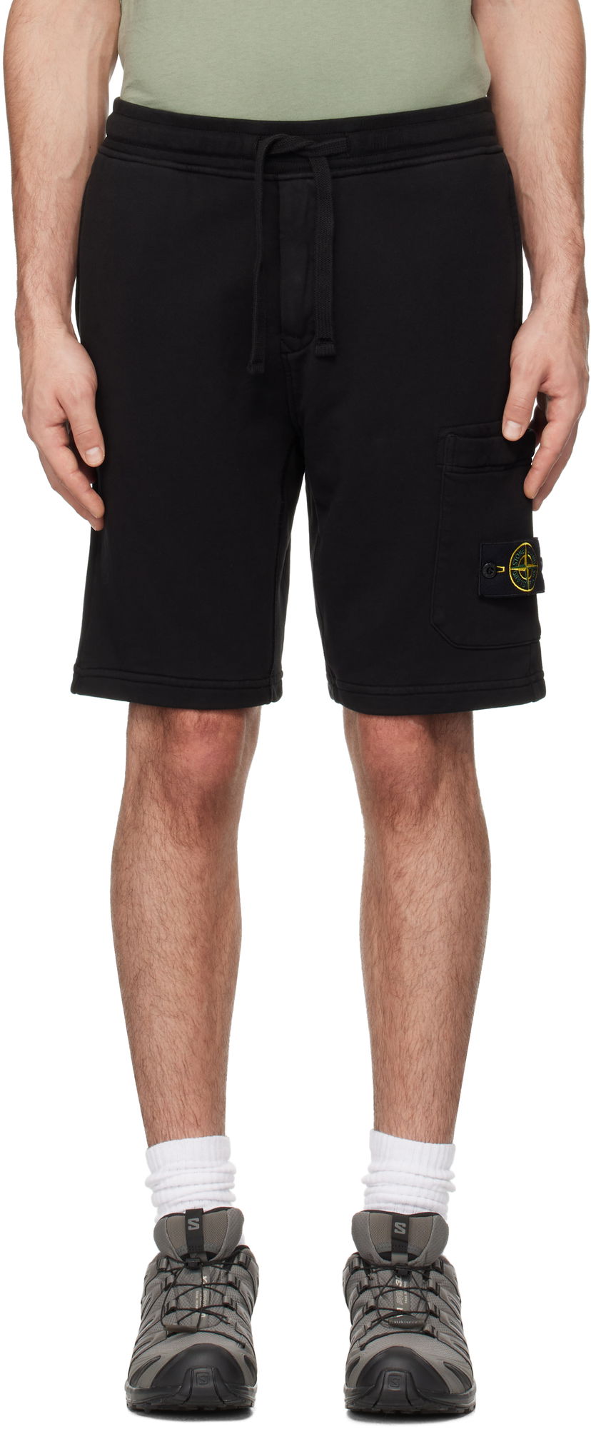 Kratke hlače Stone Island Stone Island Organic Cotton Fleece Shorts Crna | K1S156200012S0051