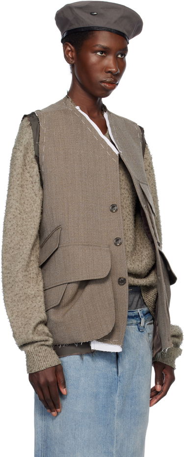 Prsluk Maison Margiela Maison Margiela Sleeveless Wool Vest Siva | S50FB0109 M35414, 4