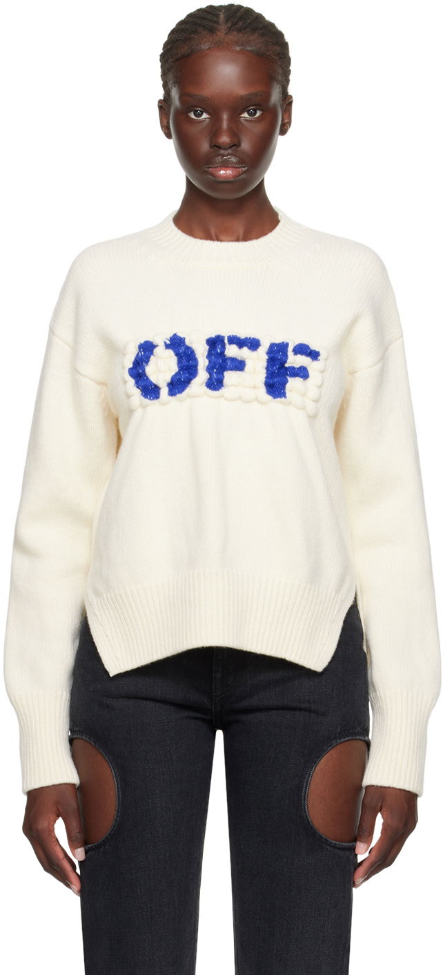 Džemper Off-White Boiled Sweater Bež | OWHE102F23KNI0010445