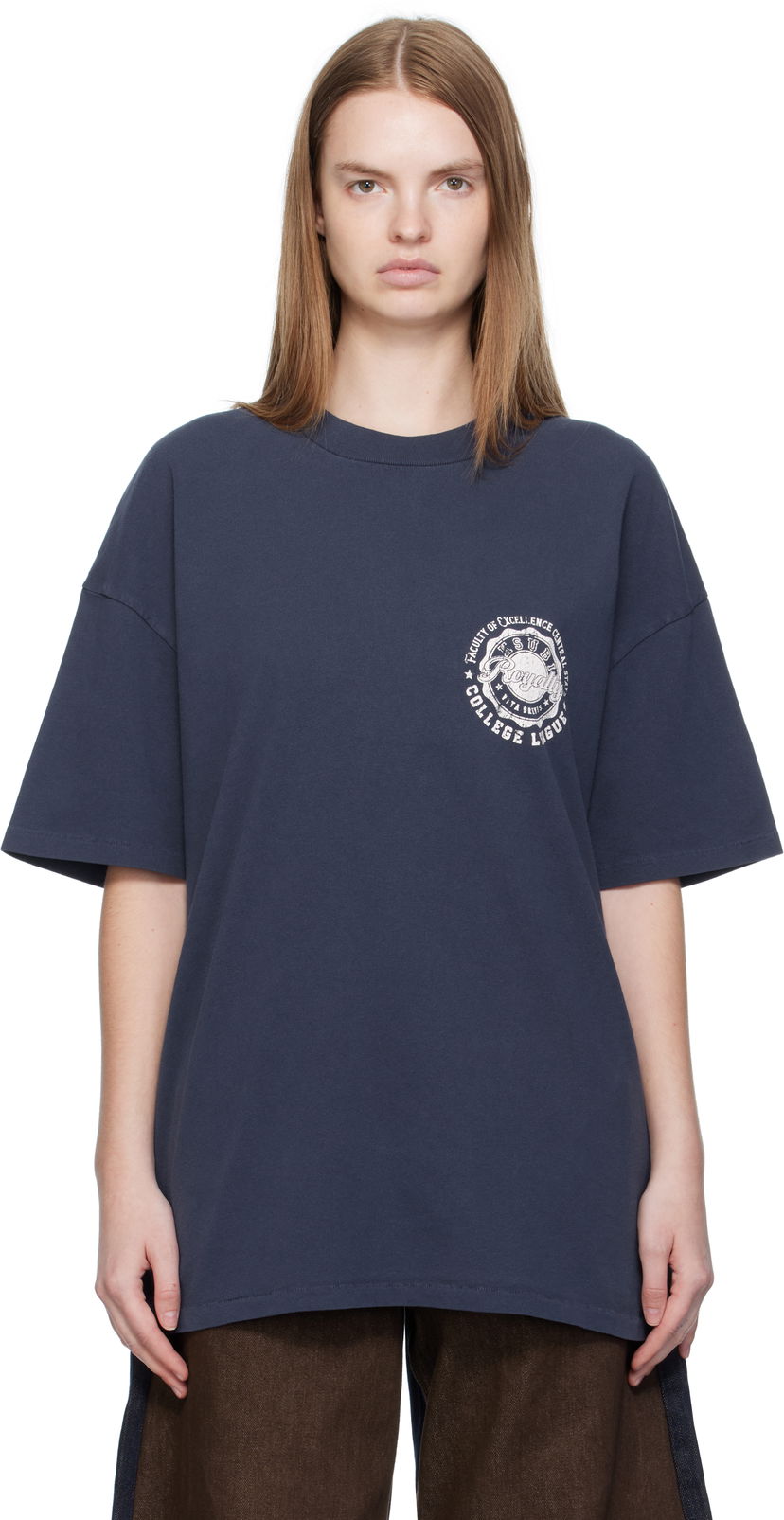 Majica kratkih rukava Ksubi Ksubi Stacks Boyfriend T-Shirt Tamnoplava | WFA25TE017