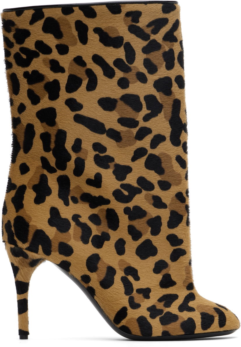 Odjeća Alaïa ALAÏA Low 90 Leopard Print Calf Hair Boots Smeđa | AA3B098CK205
