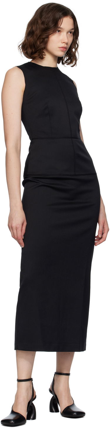 Haljina Maison Margiela MM6 Maison Margiela Tailoring Wool Maxi Dress Crna | S52DG0029 S47848, 3