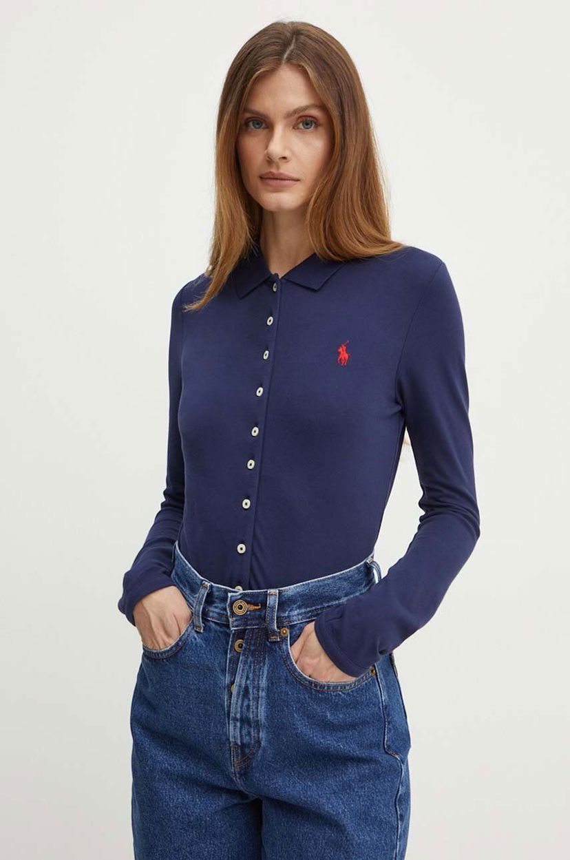 Polo majica Polo by Ralph Lauren Slim Polo Shirt Plava | 211941176