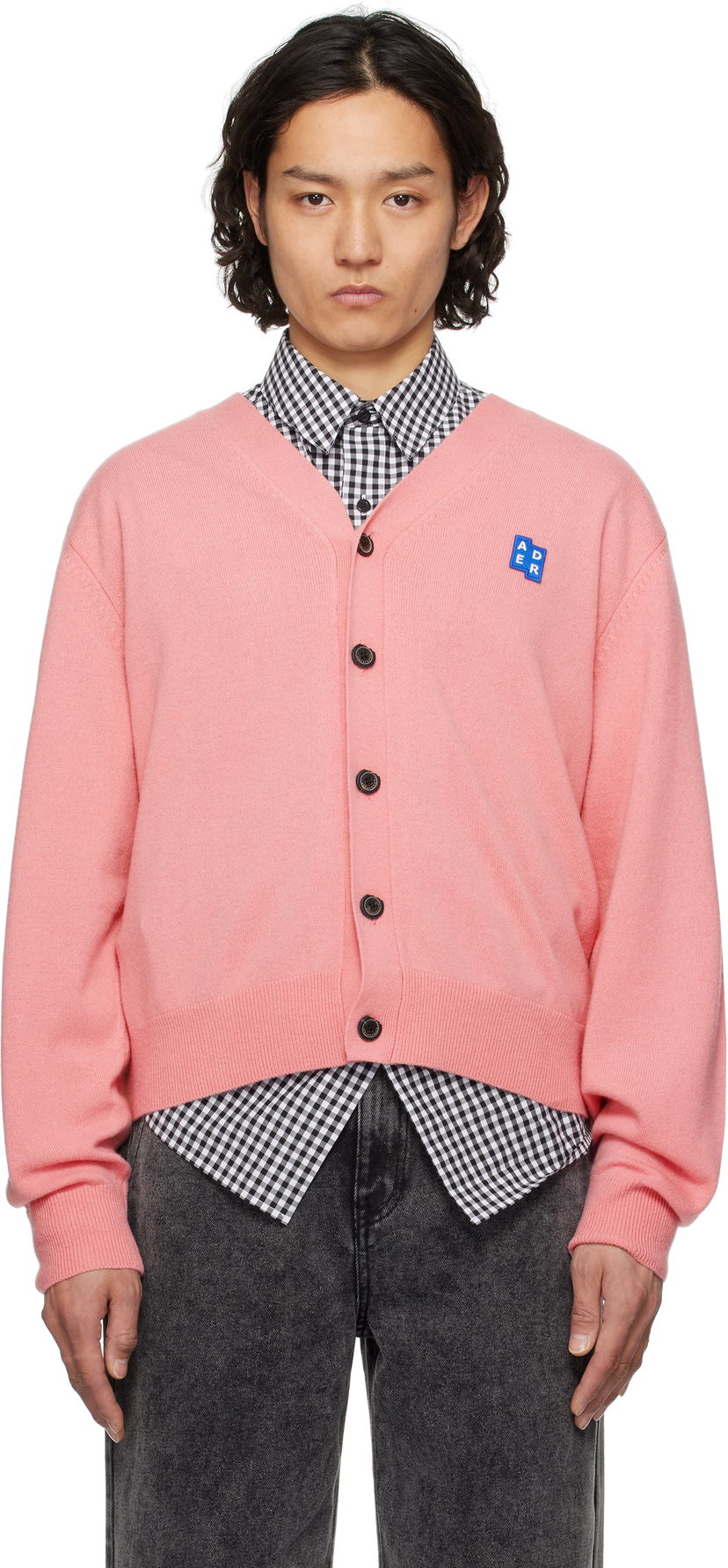 Džemper ADER ERROR ADER error TRS Tag 01 Cropped Cardigan Ružičasta | BO42FYKT0701PK