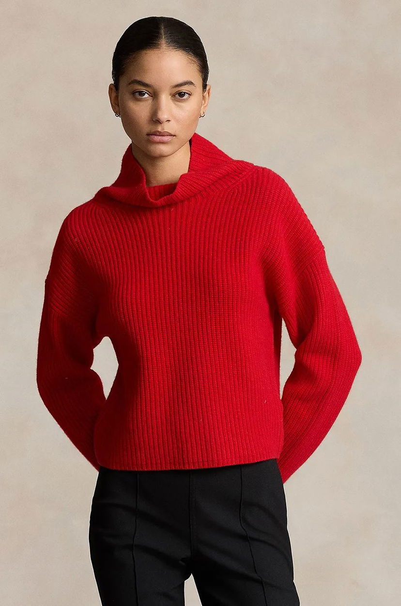 Džemper Polo by Ralph Lauren Wool Turtleneck Sweater Crvena | 211910459