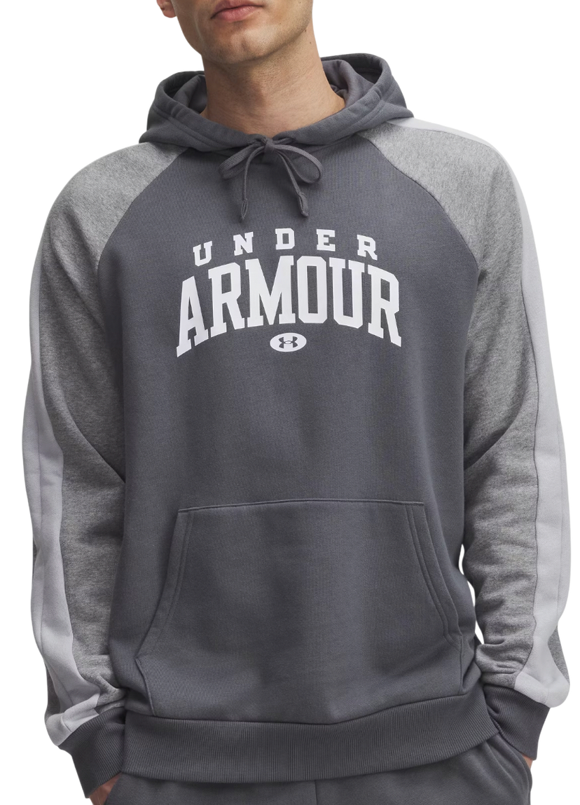 Dukserice Under Armour Rival Fleece Color Block Hoodie Siva | 6003958-025