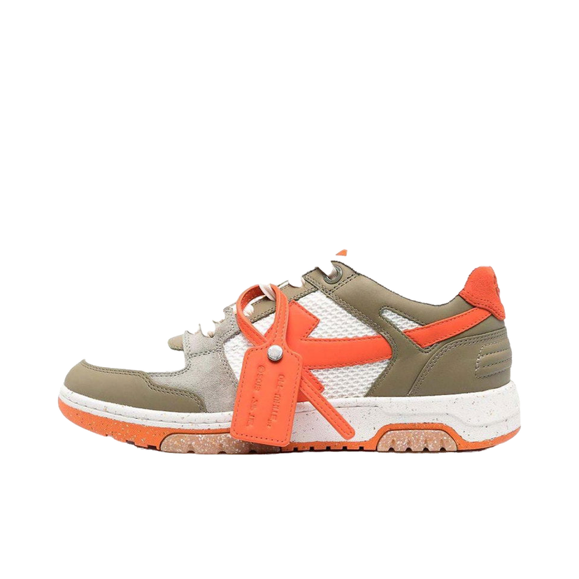 Tenisice i cipele Off-White Out Of Office Low Slim Military Bright Orange Zelena | OMIA243S23LEA0015622