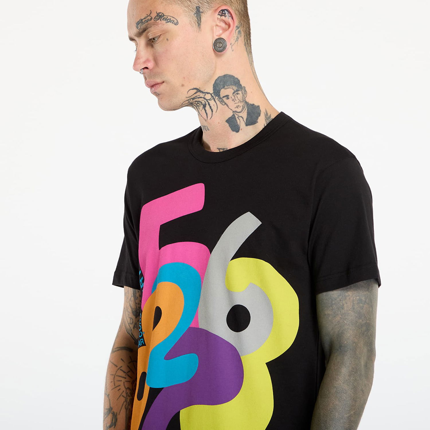 Majica kratkih rukava Comme des Garçons Comme des Garçons SHIRT T-Shirt With Graphic Print Višebojno | FP-T001-W25 Black, 1