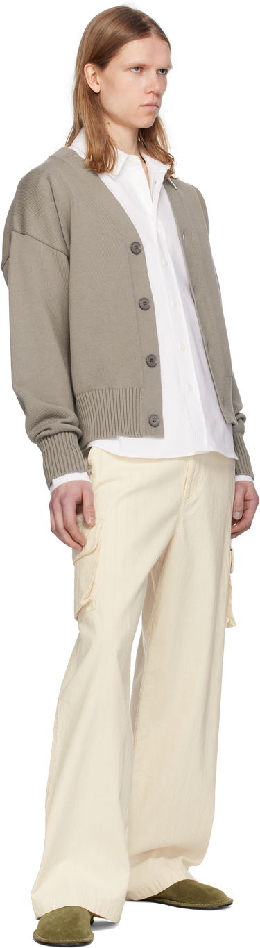 Džemper AMI AMI Paris Cotton Wool Embroidered Cardigan Zelena | HKC163.KN0063, 3