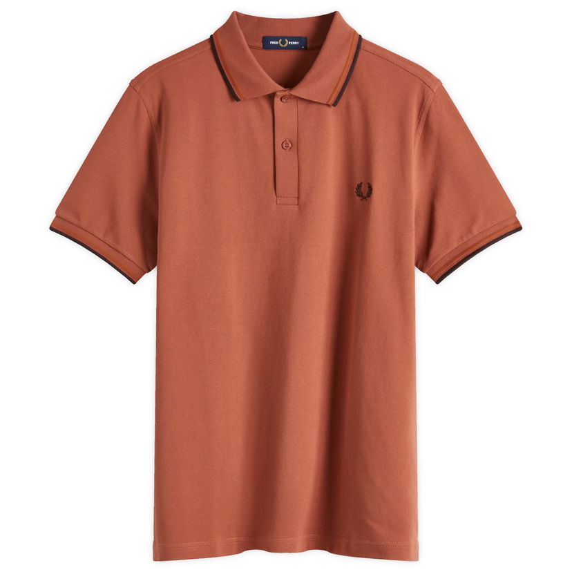 Polo majica Fred Perry Fred Perry Twin Tipped Polo Shirt, Size Large Narančasta | M3600-Y39