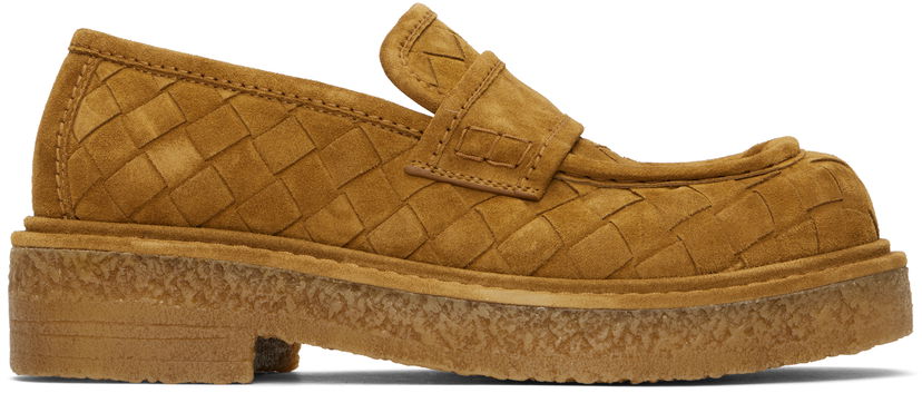 Tenisice i cipele Bottega Veneta Bottega Veneta Haddock Suede Platform Loafers Smeđa | 806935 V3QE0 2615