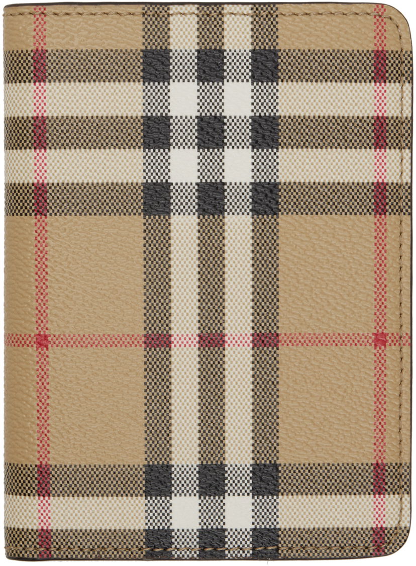 Novčanik Burberry Check Passport Holder Bež | 8073975