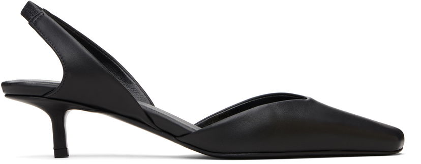 Njega cipela Loulou de Saison Loulou de Saison Akila LDS Leather Slingback Heels Crna | AKILA LDS