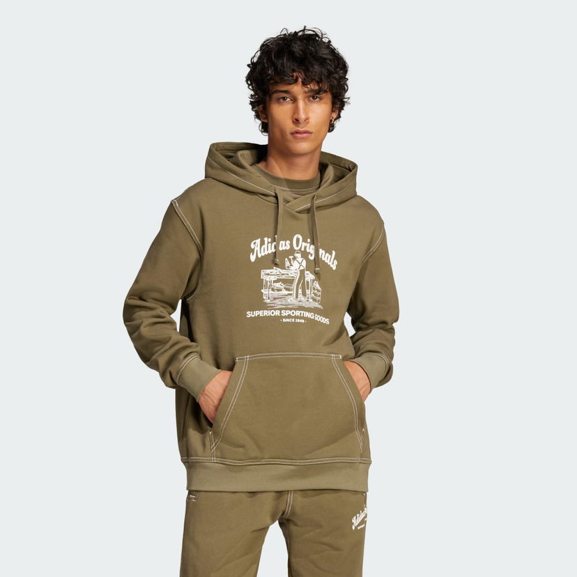 Dukserice adidas Performance Graphic Print Hoodie Zelena | JP4482