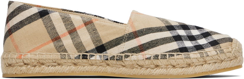 Odjeća Burberry Burberry Check Mews Espadrilles Bež | 8109180