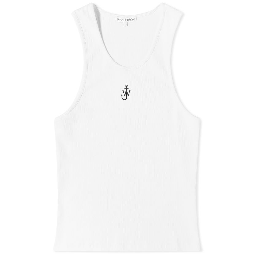 Majica bez rukava JW Anderson Anchor Embroidery Tank Vest Bijela | JO0205-PG1512-001