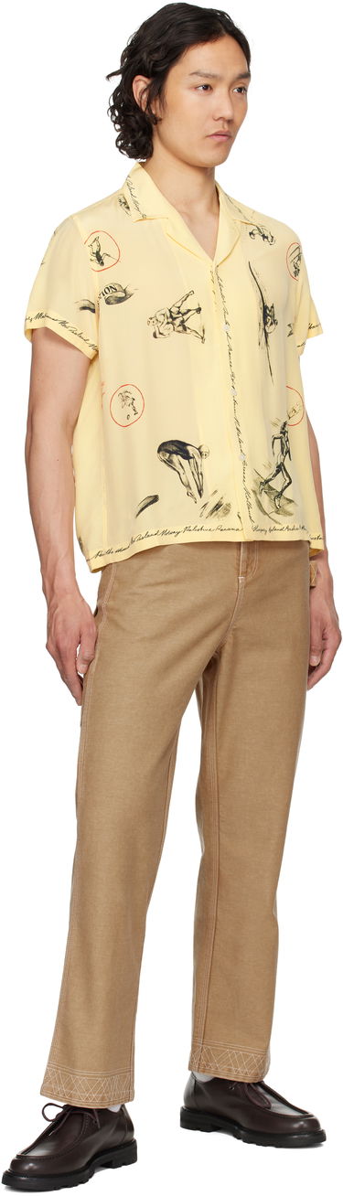 Košulja Bode Bode Games Print Relaxed-Fit Camp Collar Shirt Žuta | MRS25SH020, 3