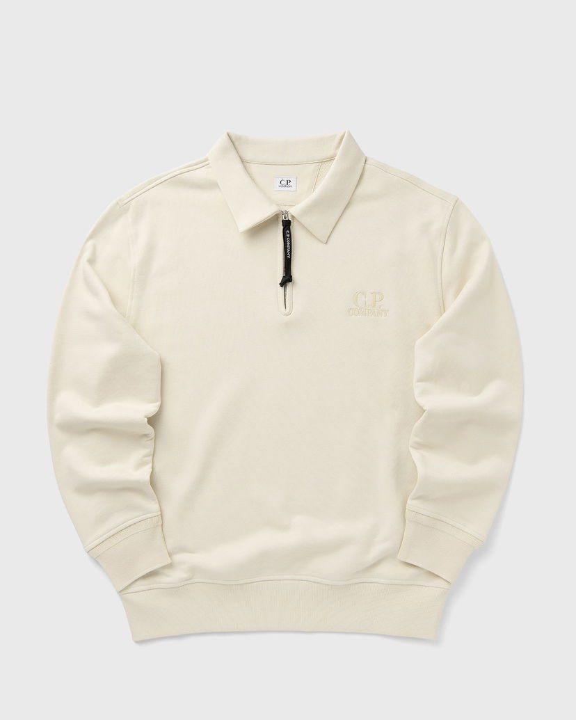 Dukserice C.P. Company CP Company Half Zip Polo Sweatshirt Bež | 19CMSS140A005086W-402