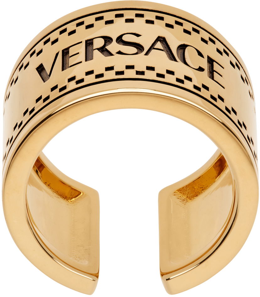 Prsten Versace Gold 90s Vintage '' Logo Ring Metalik | 1015199_1A00620