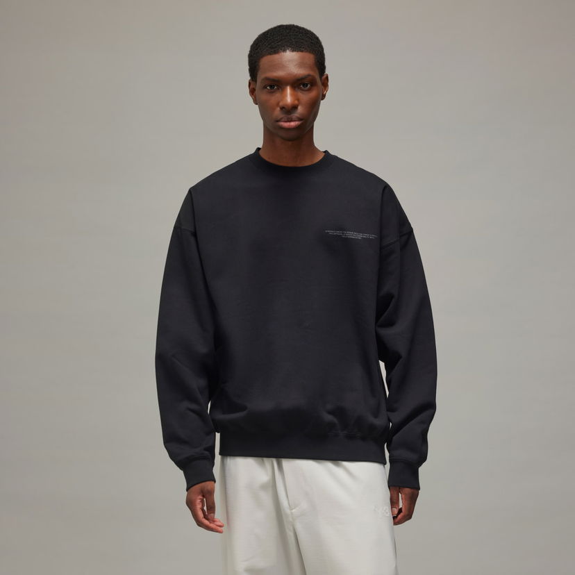Dukserice Y-3 Logo Crew Sweatshirt Crna | JE9276