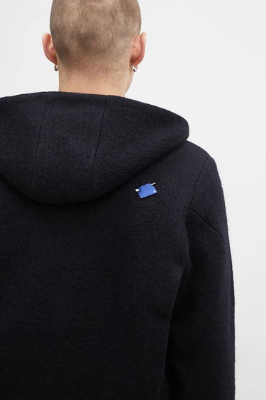 Dukserice ADER ERROR Oversize Wool Blend Cropped Hoodie Crna | BN01FWJK1301BK, 5