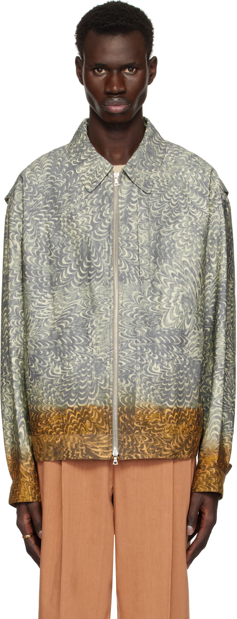 Bomber jakna Dries Van Noten Dries Van Noten Printed Cotton Jacket Višebojno | 251-020520-1531