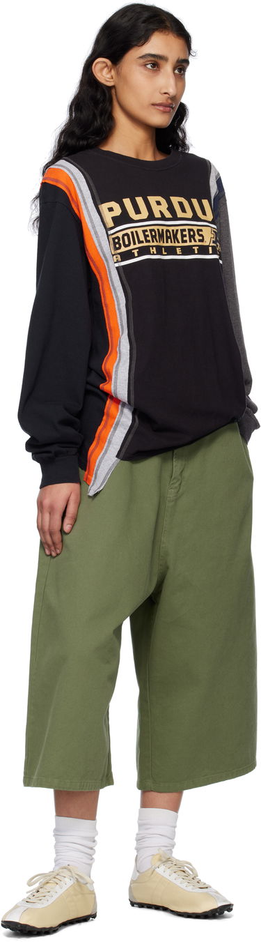 Džemper Needles NEEDLES 7 Cuts College Long Sleeve T-Shirt Crna | QV409, 3