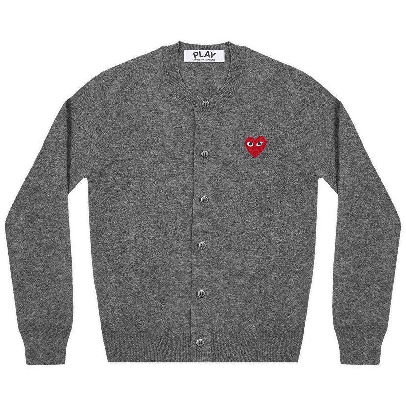 Džemper Comme des Garçons PLAY Heart Cardigan Siva | AZ N007 051 3
