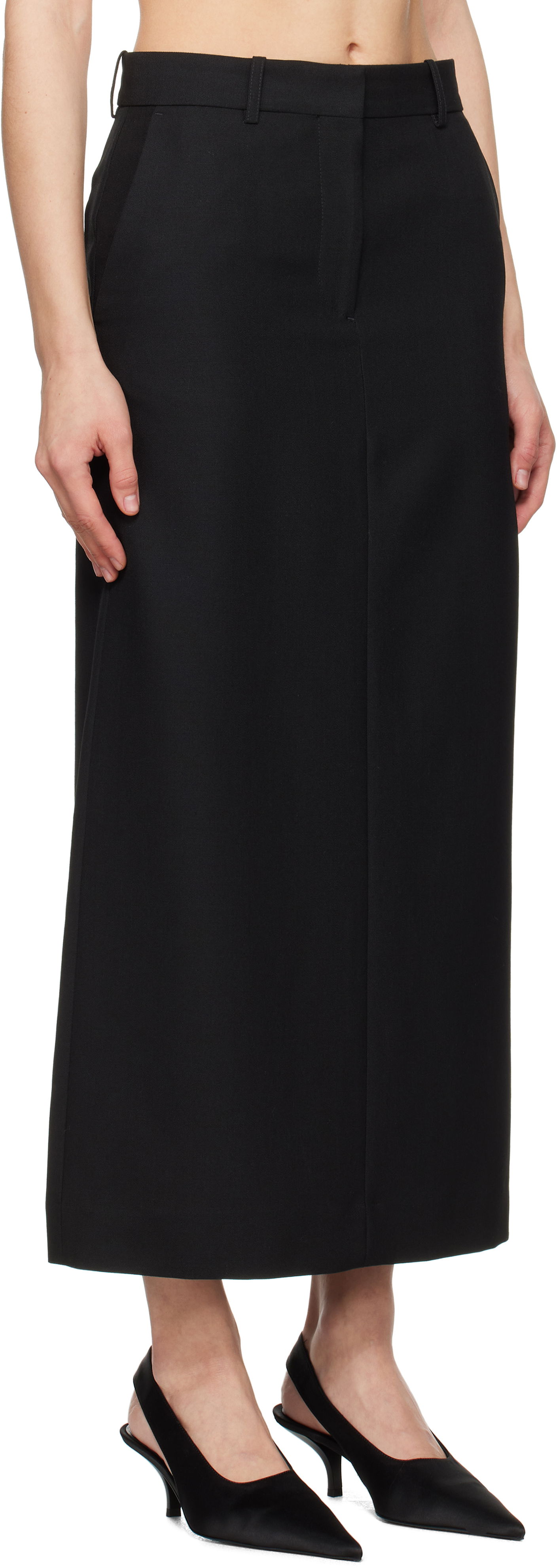Suknja TOTEME TOTEME Low-Waist Straight Maxi Skirt Crna | 251-WRB4288-FB0026, 1