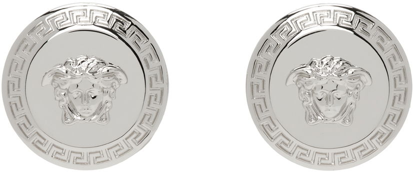 Naušnice Versace Silver Tribute Medusa Stud Earrings Metalik | DG2G411_DJMT
