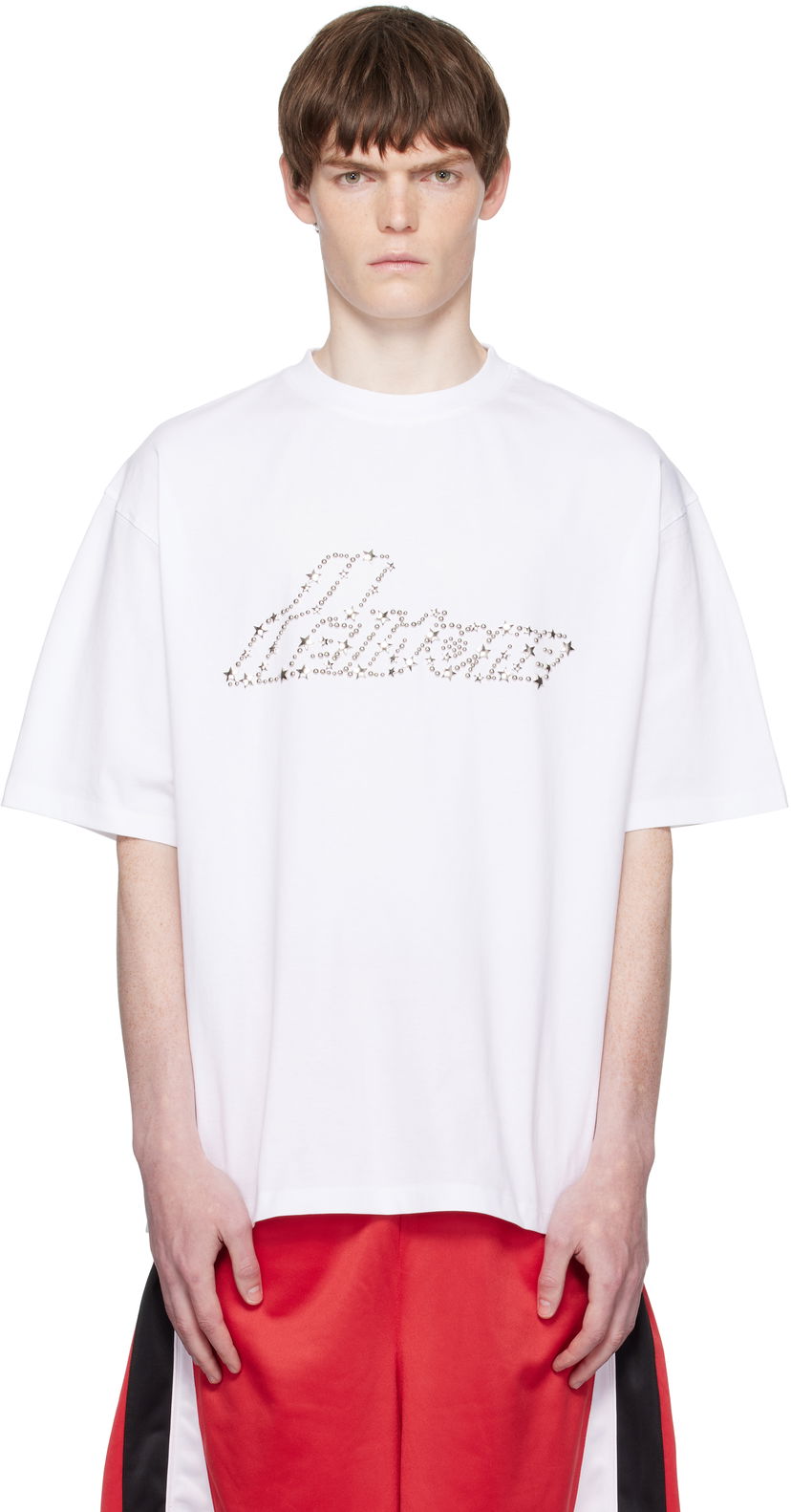 Majica kratkih rukava We11done We11done Pearly Logo T-Shirt Bijela | WD-TT2-25-735-U-WH