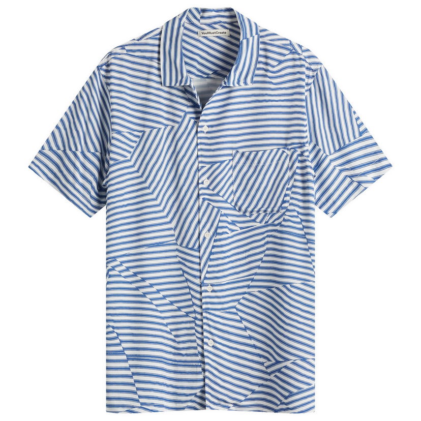 Košulja YMC YMC Malick Vacation Shirt, Size Large Plava | P2YAJ-40