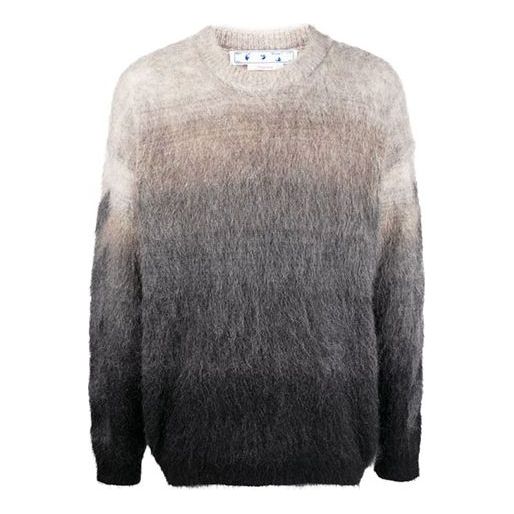 Džemper Off-White Off-White SS22 Round Neck Gradient Pullover Sweater Siva | OMHE098S22KNI0011710