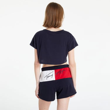 Crop top Tommy Hilfiger Cropped T-shirt Tamnoplava | UW0UW03467-DW5, 3