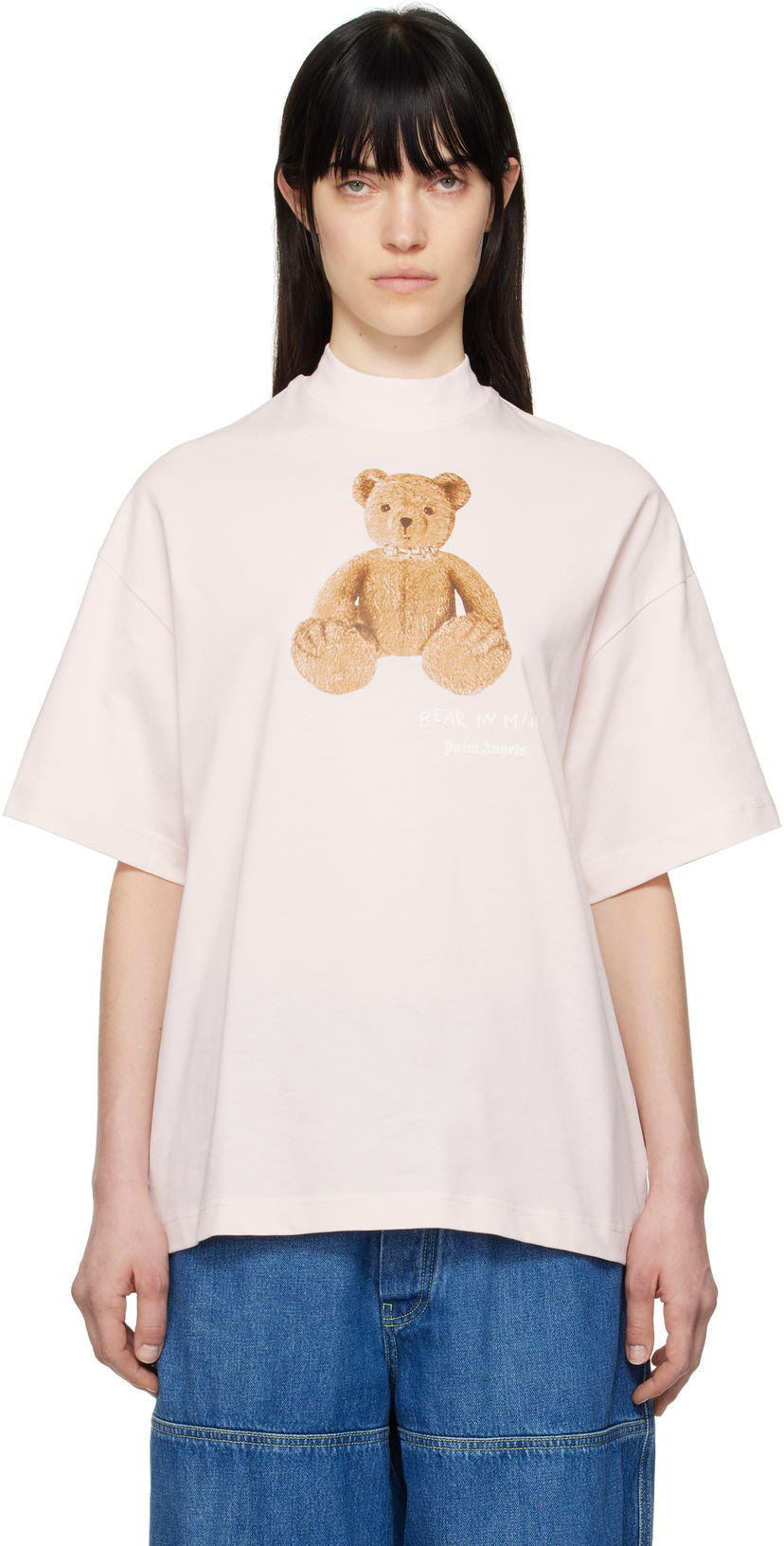 Majica kratkih rukava Palm Angels Palm Angels 'Bear in Mind' Loose T-Shirt Ružičasta | PWAA017S25JER0043C60